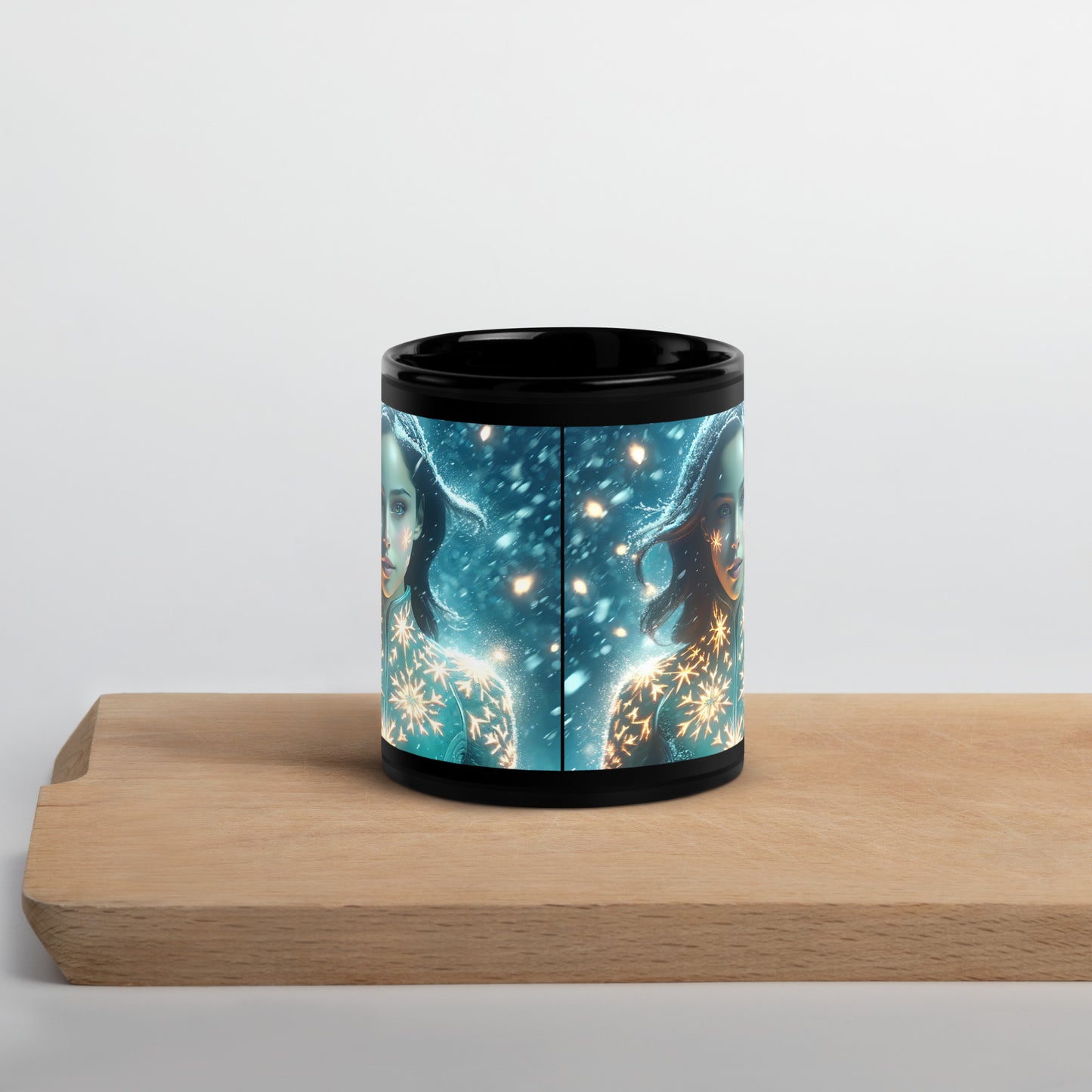 Black Glossy Mug_Snowflake Conjuror