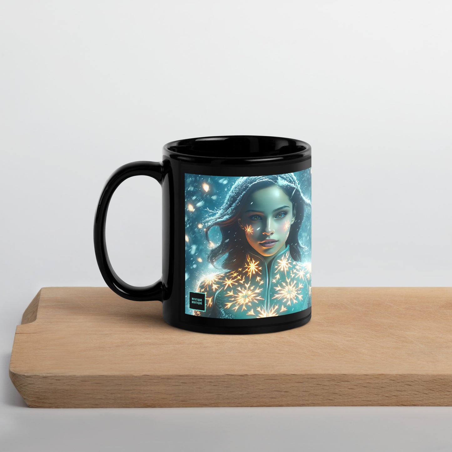 Black Glossy Mug_Snowflake Conjuror