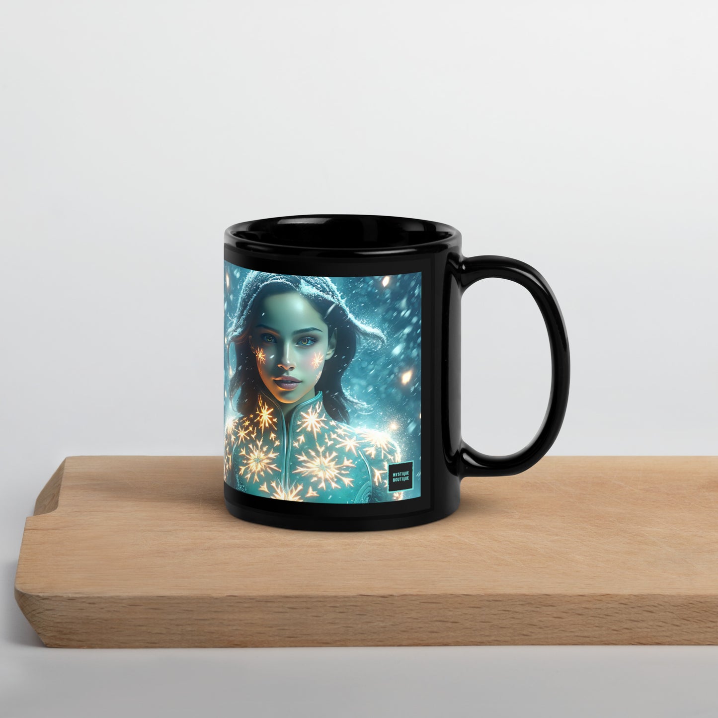 Black Glossy Mug_Snowflake Conjuror