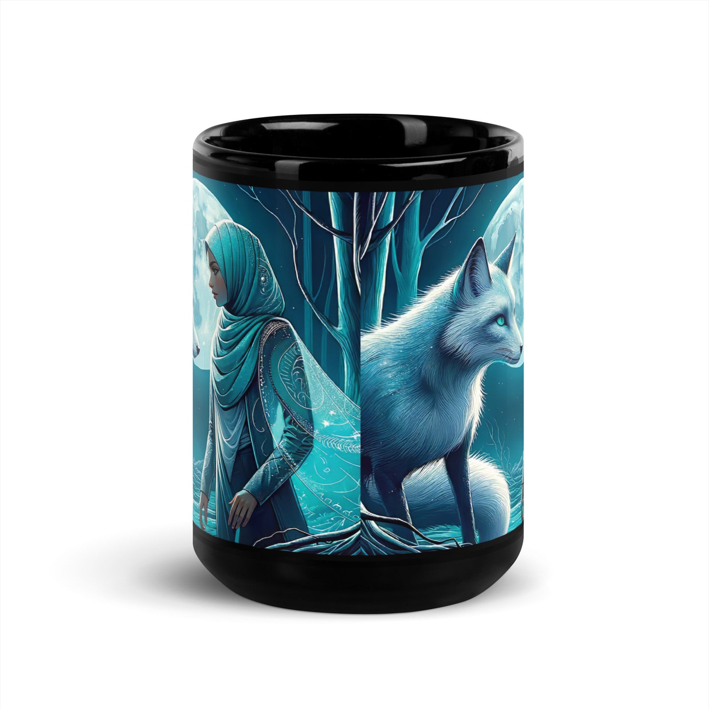 Black Glossy Mug_Midnight Fox