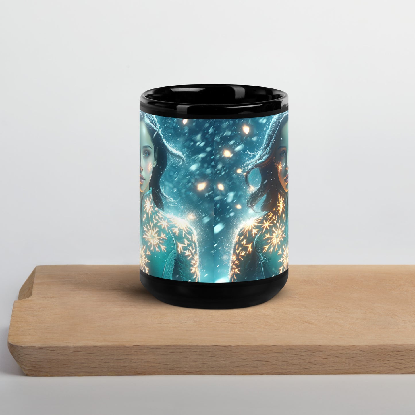 Black Glossy Mug_Snowflake Conjuror