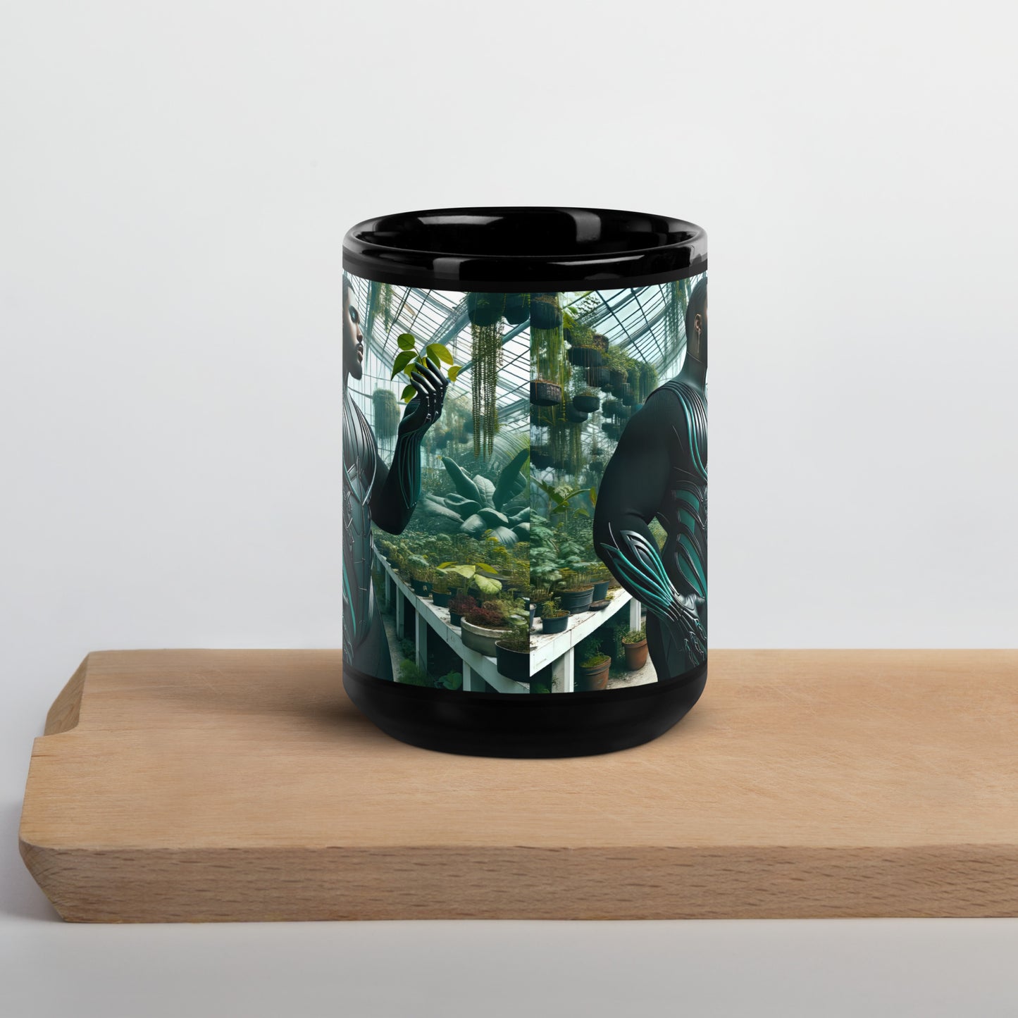 Black Glossy Mug_Floral Alchemy