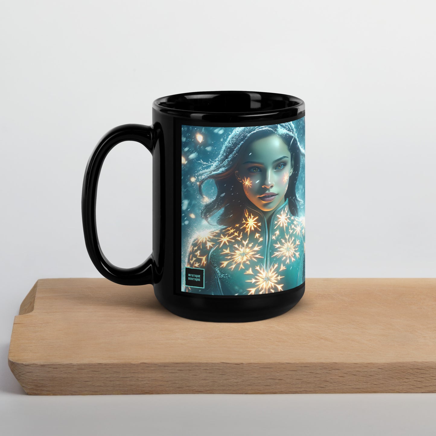 Black Glossy Mug_Snowflake Conjuror