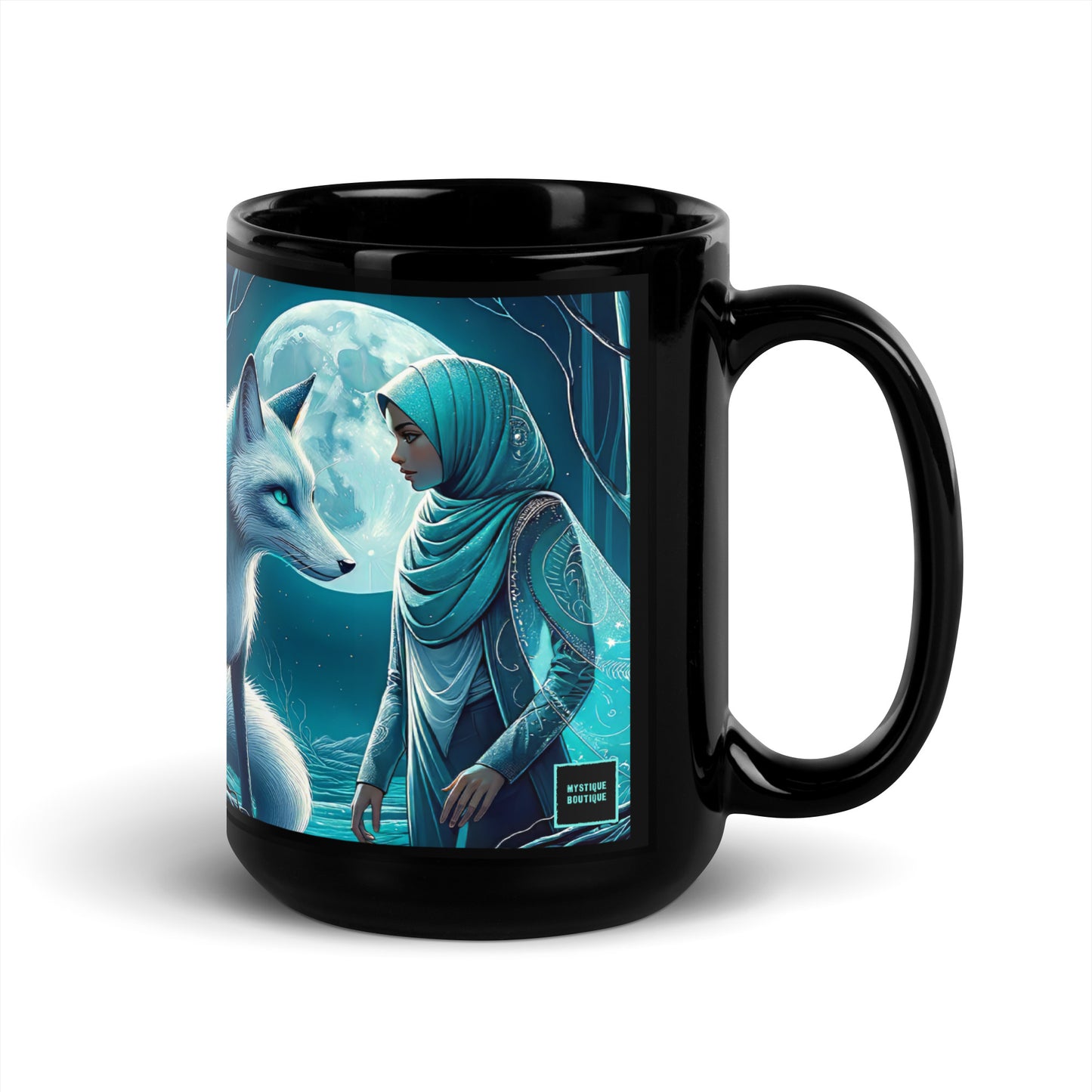 Black Glossy Mug_Midnight Fox