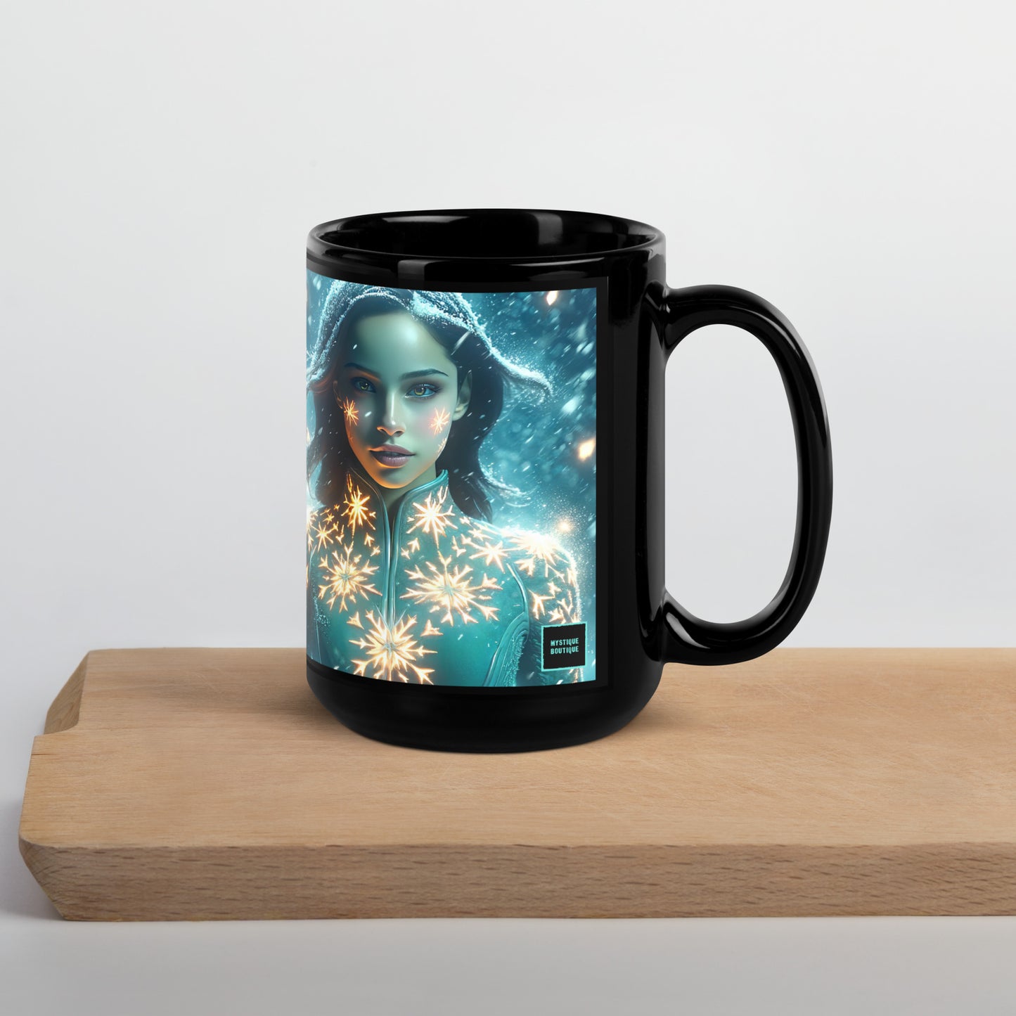 Black Glossy Mug_Snowflake Conjuror