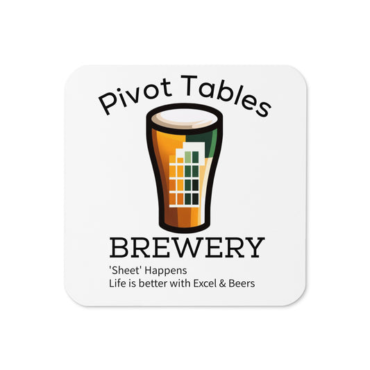 Pivot Tables Brewery_Cork-back coaster