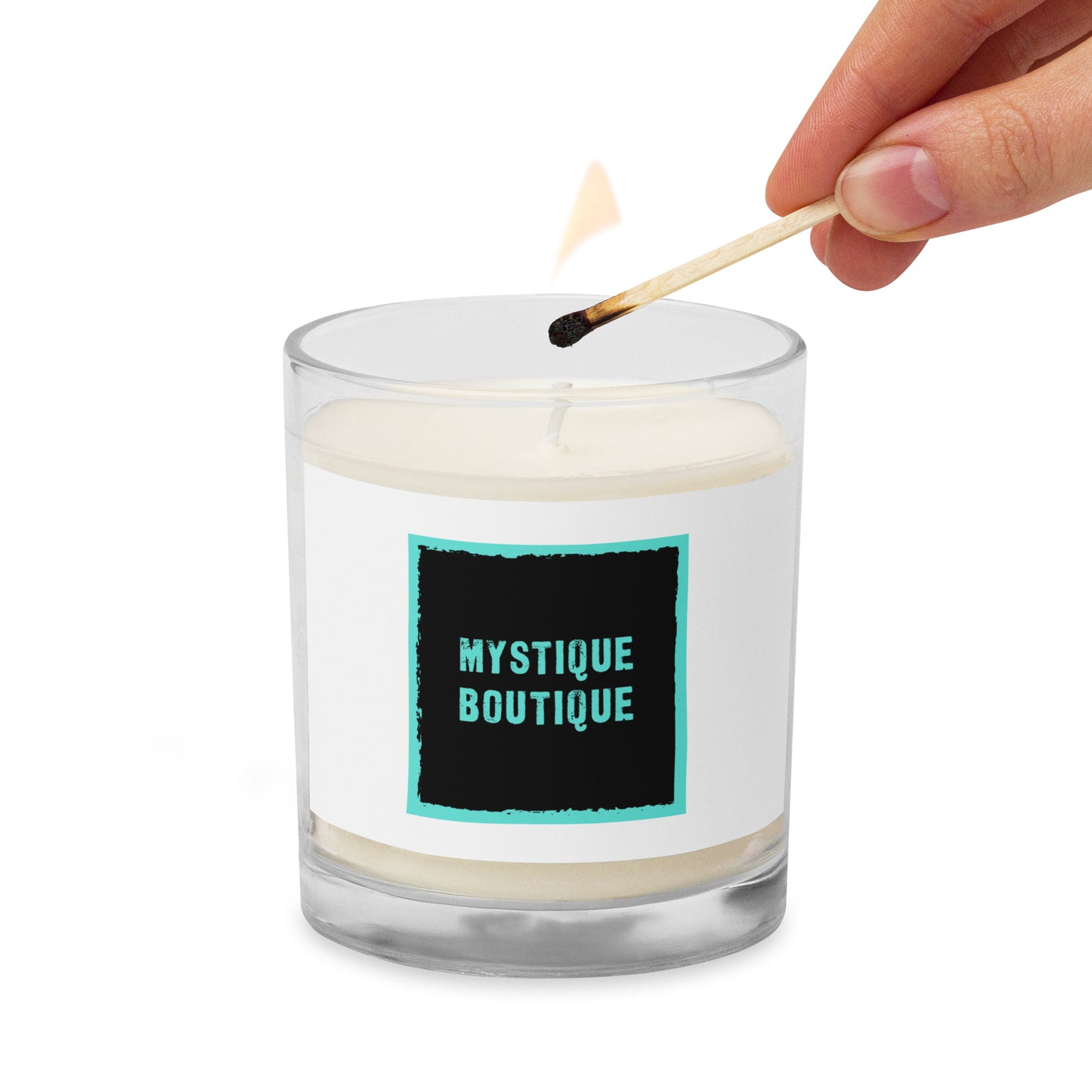 Glass jar soy wax candle