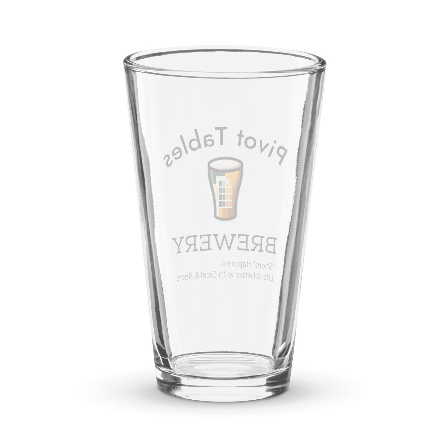 Pivot Tables Brewery_Shaker pint glass