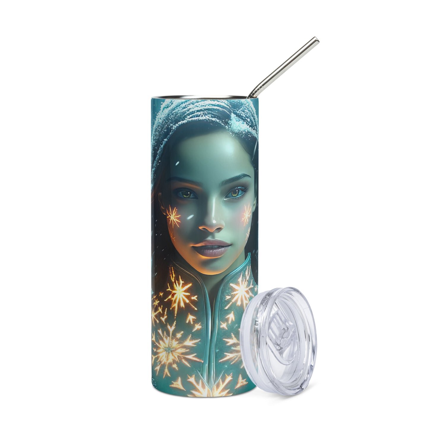 Stainless steel tumbler_Snowflake Conjuror