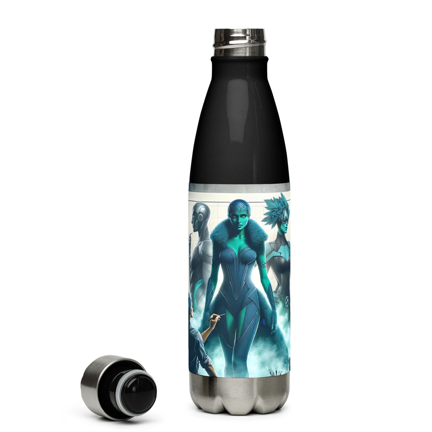 Stainless steel water bottle_Superhero City