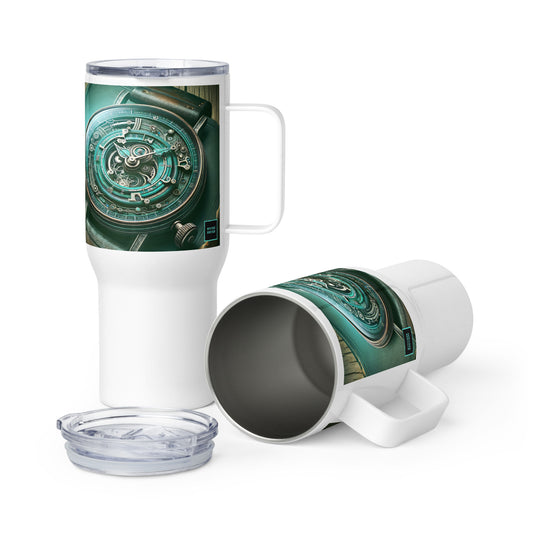 Travel mug with a handle_Time-Twisting Heist