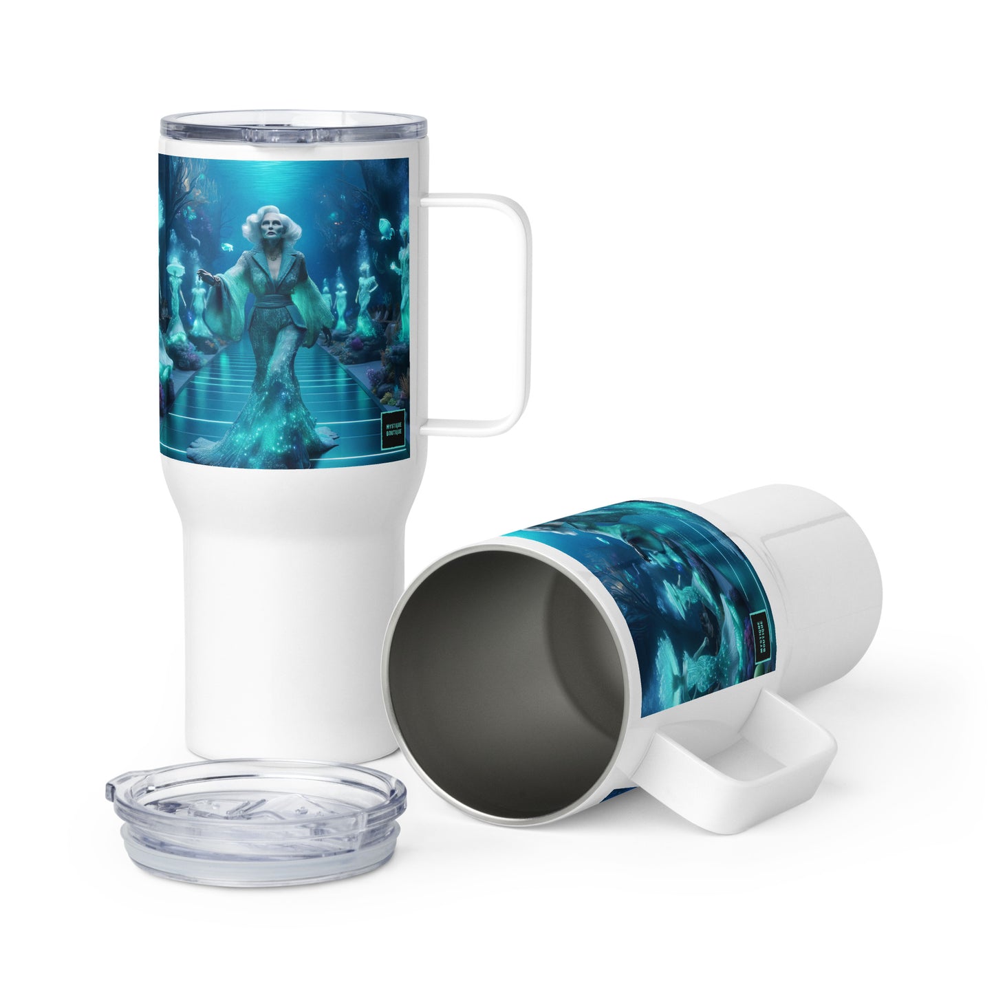 Travel mug with a handle_Underwater Runway