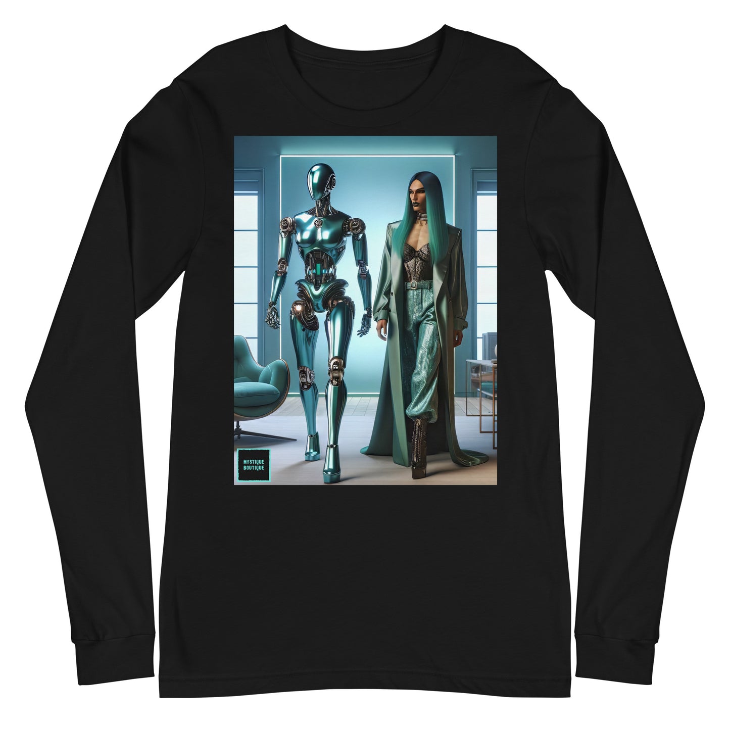 Unisex Long Sleeve Tee_Robot Companion